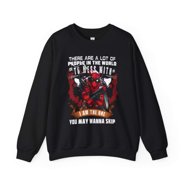 You-May-Wanna-Skip-This-One-Deadpool-Sweatshirt-Front-Black